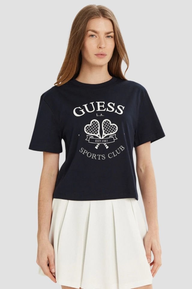 Guess Kadın Koyu Mavi Tişört
