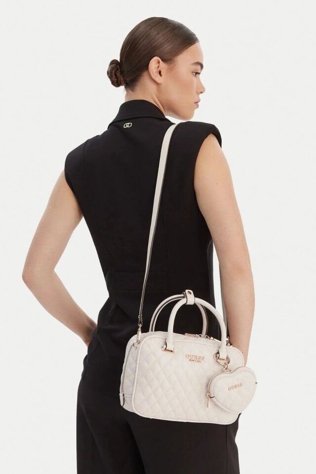 Guess Atabey Kutu Kadın Beyaz El Çantası