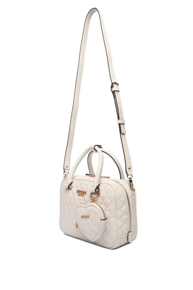 Guess Atabey Kutu Kadın Beyaz El Çantası