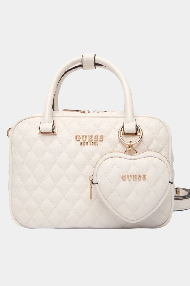 Guess Atabey Kutu Kadın Beyaz El Çantası
