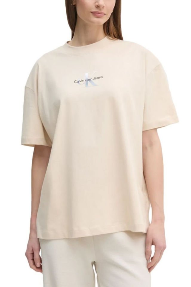 Calvin Klein Monogram Tişört Bej