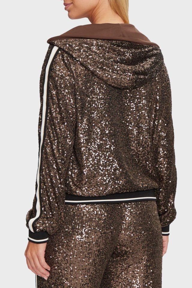 Guess Payetli Sweatshirt Kahverengi