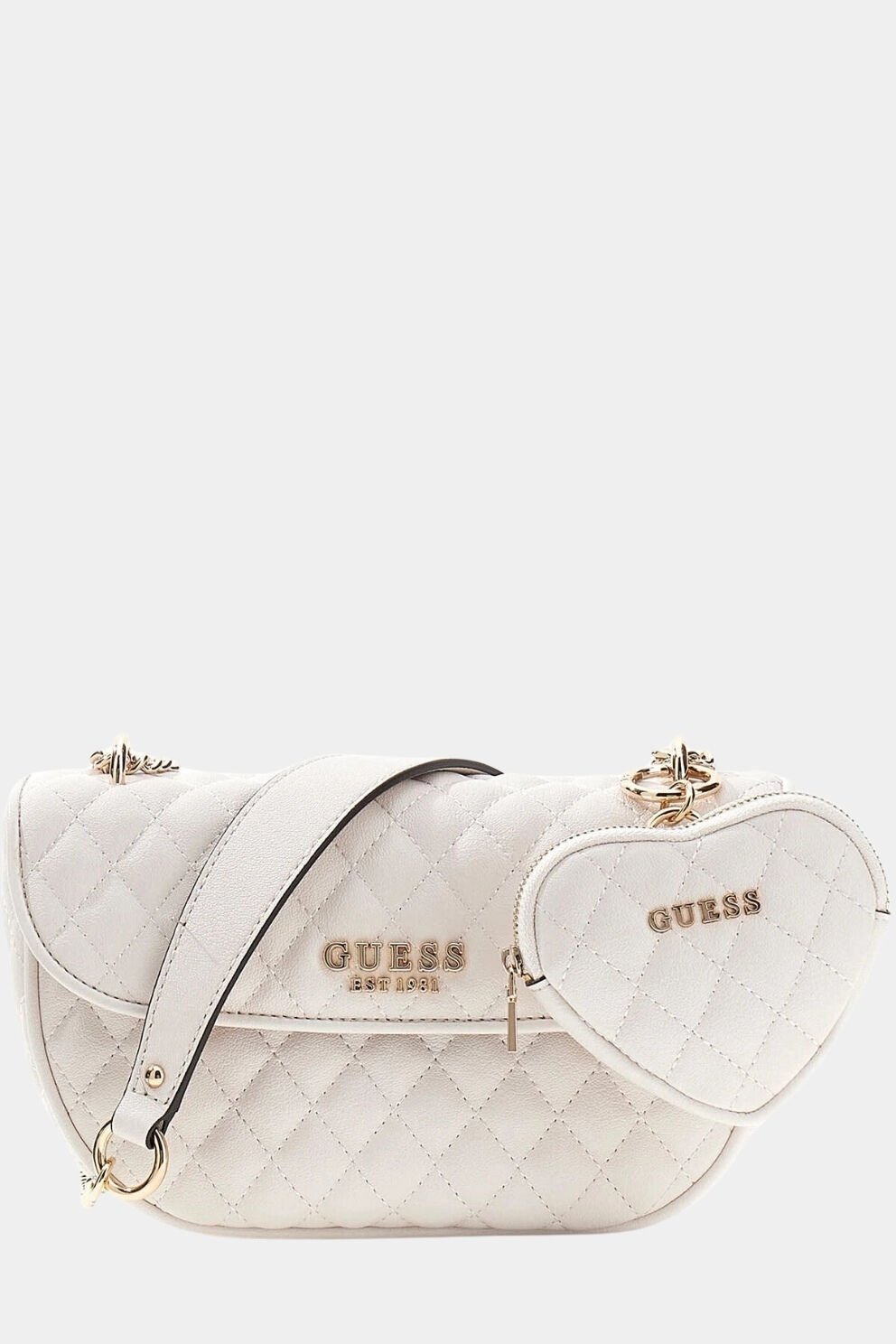 Guess Atabey Çapraz Askılı Kadın Omuz Çantası Beyaz