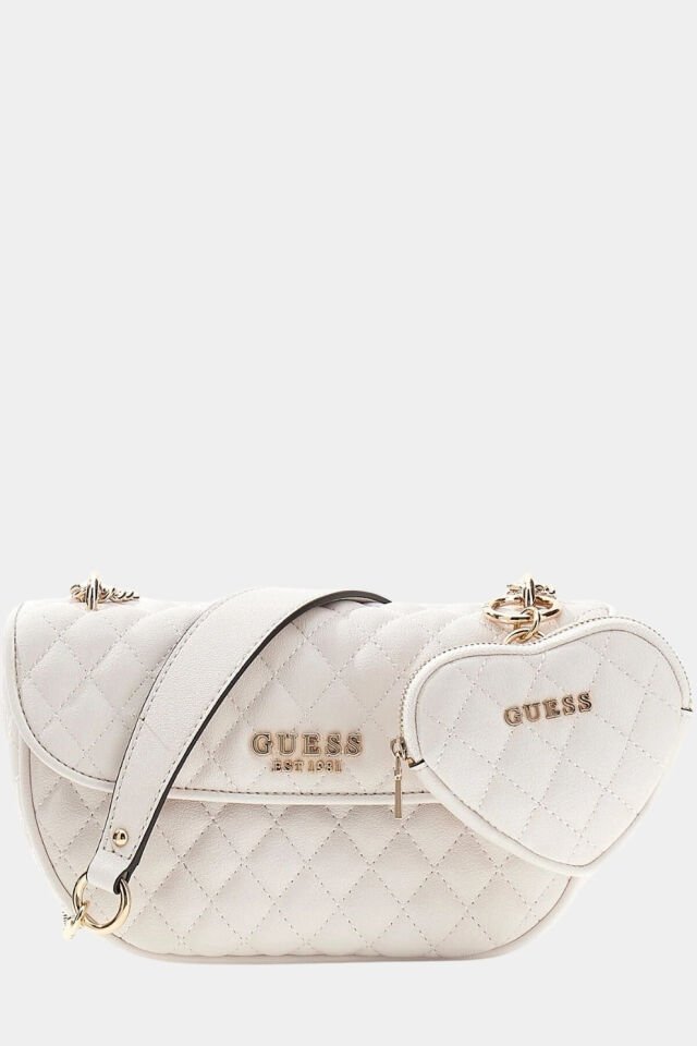 Guess Atabey Çapraz Askılı Kadın Omuz Çantası Beyaz