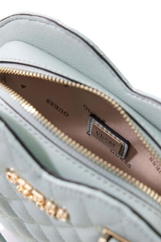Guess Atabey Kapitone Mini Çapraz Askılı Çanta Yeşil