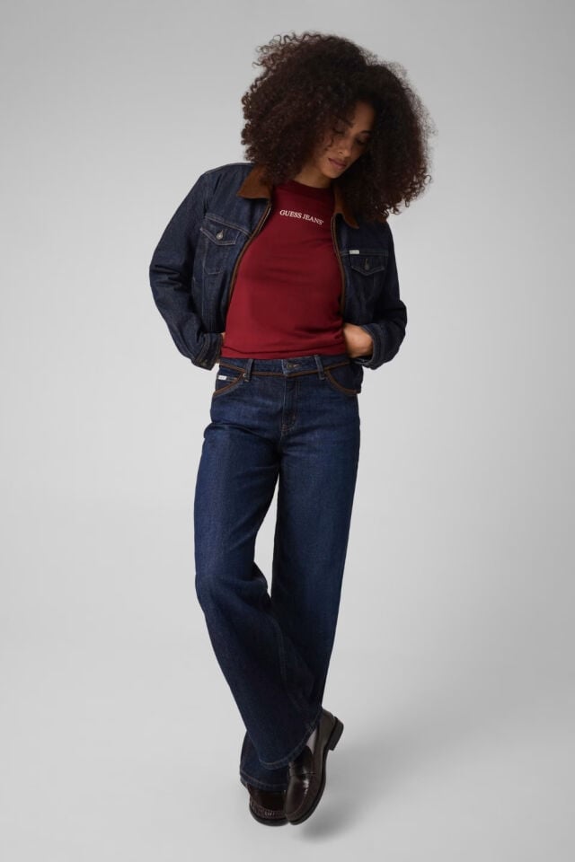 Guess G11 Geniş Paçalı Kot Pantolon