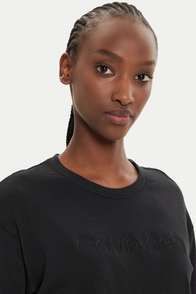Calvin Klein Kadın French Terry Sweatshirt Siyah