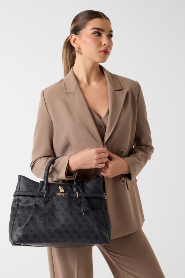 Guess Yesba Logo Logolu El Çantası Siyah