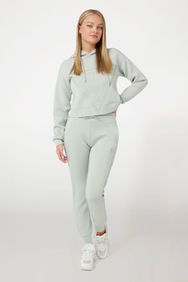 Guess Önde Üçgen Logolu Scuba Sweatshirt Yeşil