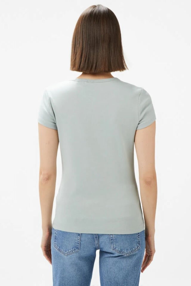 Guess Kiara Org Kadın T-Shirt Yeşil