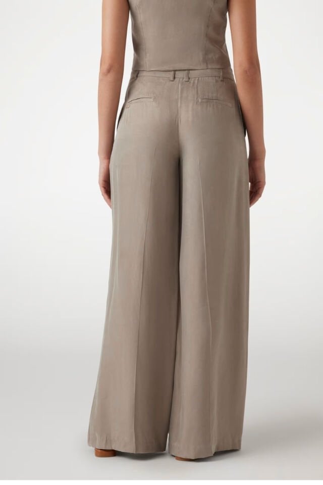 Guess Dimi Wide Leg Pantolon Zeytin Yeşili